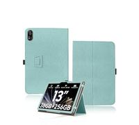 Custodia per Blackview Mega 8 Tablet 13 pollici, yystao PU Custodia Compatibile con Blackview Tablet Mega 8 - Cinturino da polso, pelle testurizzata Design pieno avvolgente, verde