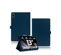 Custodia per Blackview Mega 8 Tablet 13 pollici, yystao PU Custodia Compatibile con Blackview Tablet Mega 8 - Cinturino da polso, pelle testurizzata design pieno avvolgente, blu