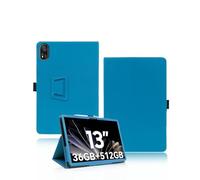 Custodia per Blackview Mega 8 Tablet 13 pollici, yystao PU Custodia Compatibile con Blackview Tablet Mega 8 - Cinturino da polso, design completamente avvolgente pelle testurizzato, azzurro