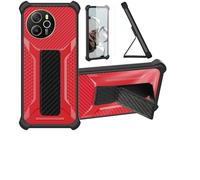 Custodia per Blackview Shark 8 Coque Custodia Case Ibrida [Con protezione dello schermo in vetro temperato] [supporto magnetico pieghevole] [resistente alle impronte digitali smerigliato] Rose