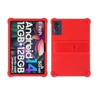 Custodia Per Blackview Tab 90 Wifi - Leggera custodia protettiva antiurto per bambini morbida Silicone Case Cover per Blackview Tab 90 Wifi 11 Inch (Rosso)