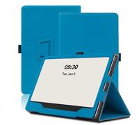 Custodia per Boox Note Air5 C 10.3 Pollici, Cover Tablet Boox Note Air5 C, Copertura Protettiva Pieghevole con Supporto per Matita e Cinturino da Polso, Protezione Completa. (Azzurro)
