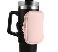 Custodia per Bottiglia d'Acqua per Stanley, Portaborraccia Multifunzionale Portaborraccia da Palestra Regolabile per Stanley Quencher Adventure 40oz e Stanley IceFlow 20oz 30oz (Rosa)