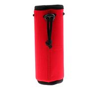 Custodia per bottiglia d'acqua sportiva isolata in neoprene rosso