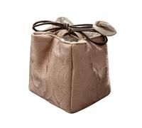 Custodia per bustine da tè, con coulisse, per bustine di foglie sfuse, contenitore portatile in tessuto con chiusura sicura, accessorio da viaggio compatto per casa, ufficio, campeggio, picnic, viaggi