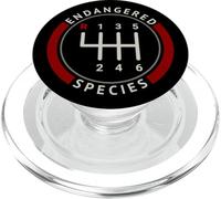 Custodia per cambio manuale "specie in via di estinzione" - Design con ingranaggi a bastone PopSockets PopGrip per MagSafe