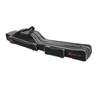 Custodia per canna da pesca Mikado a 3 scomparti, Nero