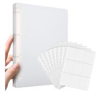 Custodia per Carte da Collezione, 900 Tasche, 50 Pagine per 18 Tasche, Accessori con Pellicola Trasparente Impermeabile (Bianco)