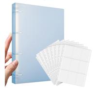 Custodia per carte da collezione, 900 tasche, accessori per carte da collezione, 50 pagine per 18 tasche, trasparenti su entrambi i lati, impermeabile, pellicola trasparente (blu)