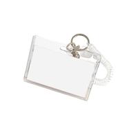 Custodia per carte in acrilico trasparente resistente all'acqua con clip primaverile per la conferenza giornaliera e accessori per agenzie di viaggio