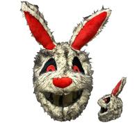 Custodia per casco moto Halloween, copertura per casco da moto, divertente in peluche, zucca, coniglio, demone/gatto nero, accessori per caschi da moto (B-coniglio diabolico)