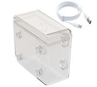 Custodia per cavo da viaggio, custodia per cavo di ricarica, scatola per cavo di ricarica antipolvere, scatola portacavi portatile di grande capacità, bianco, Se référer au descriptif,