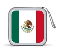 Custodia per CD con bandiera del Messico, portatile, capacità 40, organizer per DVD, per viaggi in auto
