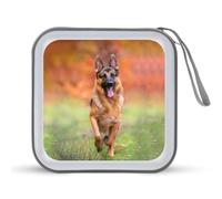 Custodia per CD divertente con cane pastore tedesco, corsa in autunno e parco per 40 DVD, collezione DVD, portafoglio per auto, casa, viaggi