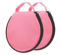 Custodia per CD e DVD da 2 pezzi: organizer portatile con cerniera, rotonda, in