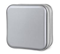 Custodia per CD Siveit da 40 CD/DVD, custodia rigida in plastica per DVD, raccoglitore per auto, casa, ufficio, viaggio (grigio)