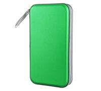 Custodia per CD, Siveit e DVD, in plastica rigida, per 96 CD e DVD, per auto, casa, ufficio, viaggi (verde)