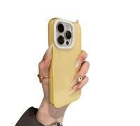 Custodia per cellulare anti-goccia in tinta unita adatta per iPhone 15pro/16promax/14 (giallo 02, per iPhone 12)