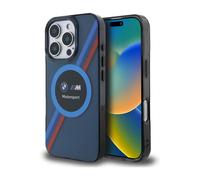 CG MOBILE BMW HC Motorsport - Custodia per iPhone 16 Pro Max, durevole, antiurto, compatibile con Magsafe, IML Circle Case Navy