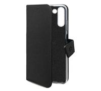 Custodia per cellulare Celly WALLY portafoglio pelle sintetica nera con supporto per Galaxy A15