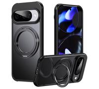 Custodia per cellulare con anello girevole a 360 gradi per Google Pixel 11 | cavalletto a 360 gradi, 12 magneti N52SH, retro in acrilico, cornice in metallo, protezione per altoparlante