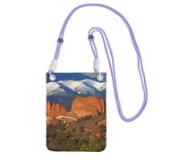 Custodia per cellulare da donna, borsa a portafoglio con tracolla viola Pikes Peak Colorado