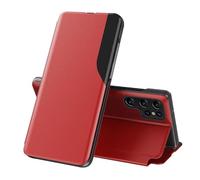 Custodia per cellulare Smart View per Samsung Galaxy S26 Ultra, magnetica, con aletta, colore rosso