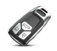 Custodia per Chiave Auto Adatta per Audi, Guscio per Chiavi Auto in Fibra di Carbonio, Compatibile per Audi A1 A2 A3 A4 A5 A7 Q1 Q3 Q5 TT TTS S4 S5 RS4 RS5 Keyless Entry 3 Pulsanti