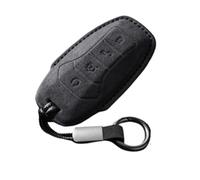 Custodia per chiave auto in pelle scamosciata per BYD Song Atto F0 Yuan Plus Dolphin per Tang Han Ev per Tang Dm Qin PLUS accessori per auto Song (colore: nero A2)