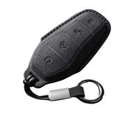 Custodia per chiave auto in pelle scamosciata per BYD Song Atto F0 Yuan Plus Dolphin per Tang Han Ev per Tang Dm Qin PLUS Song accessori auto (colore: nero B2)