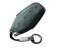 Custodia per chiave auto in pelle scamosciata per BYD Song Atto F0 Yuan Plus Dolphin per Tang Han Ev per Tang Dm Qin PLUS Song accessori auto (colore: verde B2)