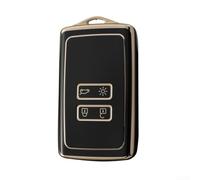 Custodia per chiave auto in TPU compatibile con Captur per Megane Talisman per Espace Caratteristiche doppio strato e protezione completa surround a 360 gradi per salvaguardare le chiavi (nero)