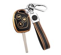 Custodia Per Chiave Auto In TPU Con Portachiavi Per Ford Per Focus Per Fiesta Per Fusion Per C-Max Per Mondeo Per Galaxy Per S-Max(Black gold,Set 3)