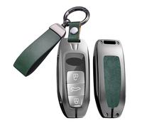 Custodia per chiave auto ontto Protezione per chiave Compatibile con Audi A3 Sportback 8Y A6 C8 A7 A8 Q4 Q7 Q8 E-Tron 55 RSQ8 SQ7 2020-2025 Custodia in metallo Cover per chiave Portachiavi 3 tasti - B