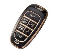 Custodia per chiave auto per Ioniq 5 e altri modelli, per una protezione durevole per telecomando Solaris, Sonata NEXO NX4 Grand per Santa Fe e Tucson 2020-2021 (nero)