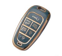 Custodia per chiave auto per Ioniq 5 e altri modelli, per una protezione durevole per telecomando Solaris, Sonata NEXO NX4 Grand per Santa Fe e Tucson 2020-2021 (grigio)