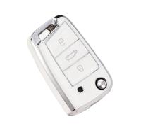 Custodia Per Chiave Auto Per Skoda Per Kodiaq Per Superb Per Octavia(Bianca)