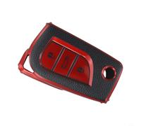 Custodia per chiave dell'auto, custodia protettiva compatibile con telecomando RAV4 a 3 pulsanti, design morbido al tatto con pulsante in rilievo, adatta per rosso, blu, verde, argento (rosso)