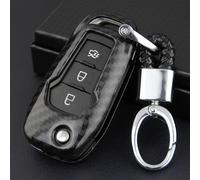 Custodia per chiave per auto in fibra di carbonio per Ford Focus Mondeo F250