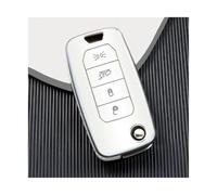 Custodia Per Chiave Pieghevole Per Jeep Per Renegade Per Compass 2016 2019 2020 2021 4 Pulsanti Accessori Per Chiavi A Scatto Protetti(Silver White)