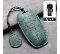 Custodia per Chiave Telecomando Auto per BYD Tang EV600 Han EV Yuan ATTO 3 Song Plus PRO Max DMI QIN Portachiavi in Pelle (Verde A2)