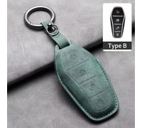 Custodia per Chiave Telecomando Auto per BYD Tang EV600 Han EV Yuan ATTO 3 Song Plus PRO Max DMI QIN Portachiavi in Pelle (Verde B1)