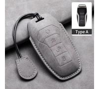 Custodia per Chiave Telecomando Auto per BYD Tang EV600 Han EV Yuan ATTO 3 Song Plus PRO Max DMI QIN Portachiavi in Pelle (Grigio A2)