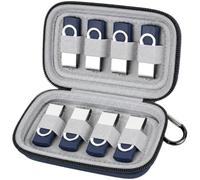Custodia per chiavetta USB compatibile con Sandisk Cruzer/per Samsung Bar Plus/per Micro Center Superspeed/per Pny Turbo 16GB/32GB/64GB/128GB USB 2.0 3.0 Flash Drive, confezione da 8 (blu navy)
