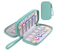 Custodia per chiavetta USB, custodia portatile per Samsung/Sandisk USB Memory Stick/Thumb Drive/Jump Drive/scheda SD/cavo, con 18 slot (verde)