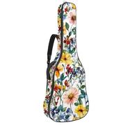 Custodia per chitarra a grandezza naturale, custodia impermeabile per chitarra elettrica classica acustica, auto da corsa vintage con bandiera a scacchi, Multicolore 02, 42.9x16.9x4.7 in, Zaino casual