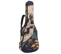 Custodia per chitarra acustica, 1 cm di spessore, impermeabile, con imbottitura per gli amanti dello scheletro estetico, piante vintage, funghi, luna, Multicolore 05, 42.9x16.9x4.7 in, Zaino casual