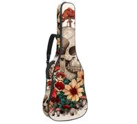 Custodia per chitarra acustica, 1 cm di spessore, impermeabile, con imbottitura per gli amanti dello scheletro estetico, piante vintage, funghi, luna, Multicolore 07, 42.9x16.9x4.7 in, Zaino casual