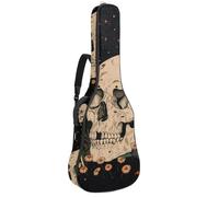 Custodia per chitarra acustica, 1 cm di spessore, impermeabile, con imbottitura per gli amanti dello scheletro estetico, piante vintage, funghi, luna, Multicolore 06, 42.9x16.9x4.7 in, Zaino casual