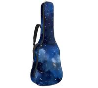 Custodia per chitarra acustica a grandezza naturale, 1 cm di spessore, con imbottitura impermeabile, 100 cm, motivo acquerello con pavoni, Multicolore 07, 42.9x16.9x4.7 in, Zaino casual